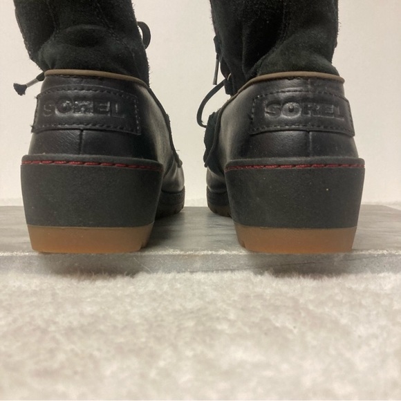Sorel Tivoli III Winter Boots Size 8 Plaid Red Black Waterproof Soles Faux Fur - Picture 6 of 15